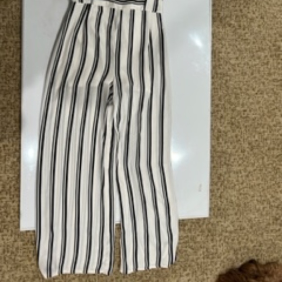 Soulmates Jumpsuit - Size L - Black and White Striped - Picture 3 of 5